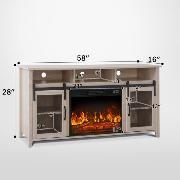 Rosalind Wheeler Kit TV Stand for TVs up to 65" with Fireplace Included